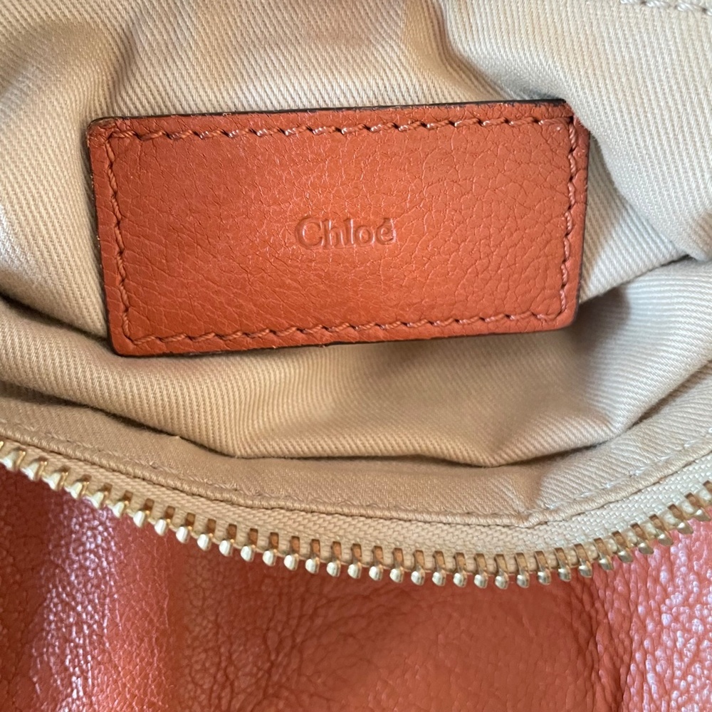 Chloe Brown Leather Shoulder Bag with Gold Hardware - Picture 8 of 14